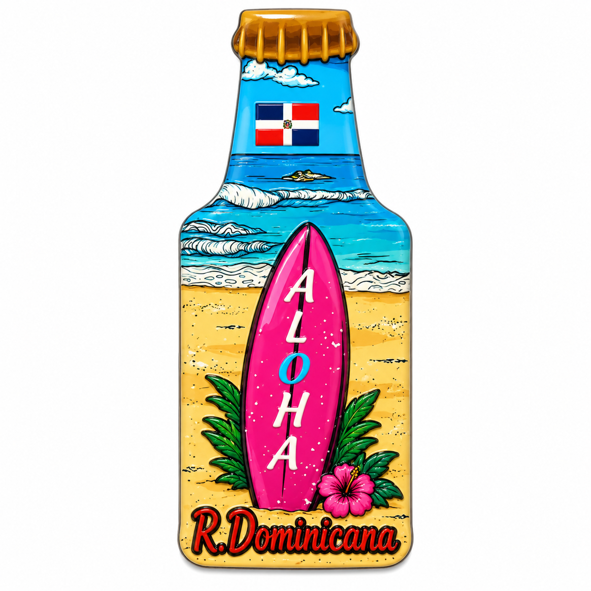 Dominican Republic Tropical Fridge Magnets – Caribbean Souvenir Collection (3 Variants)