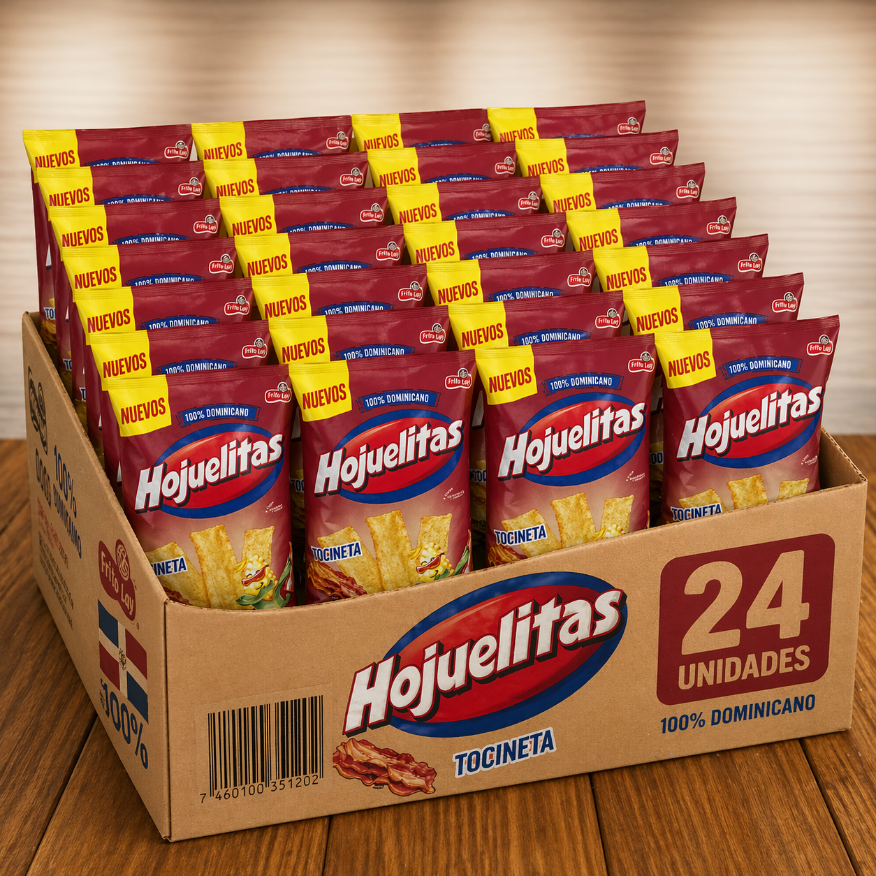 Wholesale Hojuelitas Bacon & Cheese (ONLY) Snack Box – Crispy, Savory Dominican Snack - 160 g (pack 24)