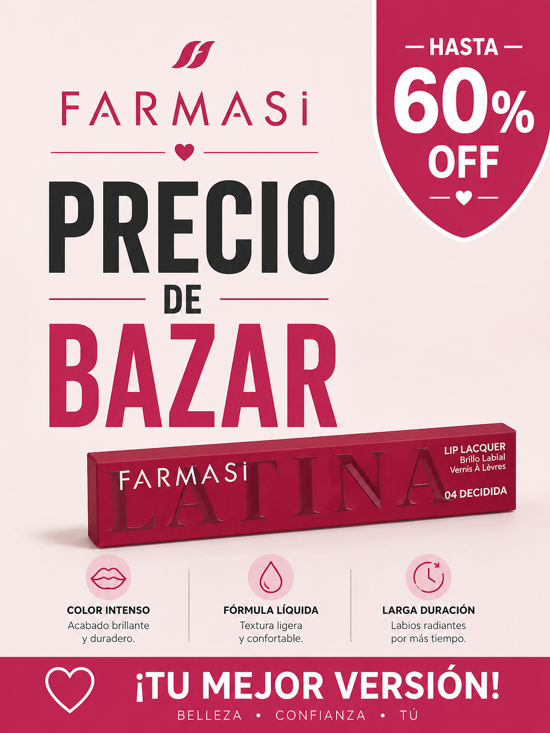 Farmasi Latina Lip Lacquer (04 Decidida) – Bazaar Sale Edition (Up to 60% OFF)