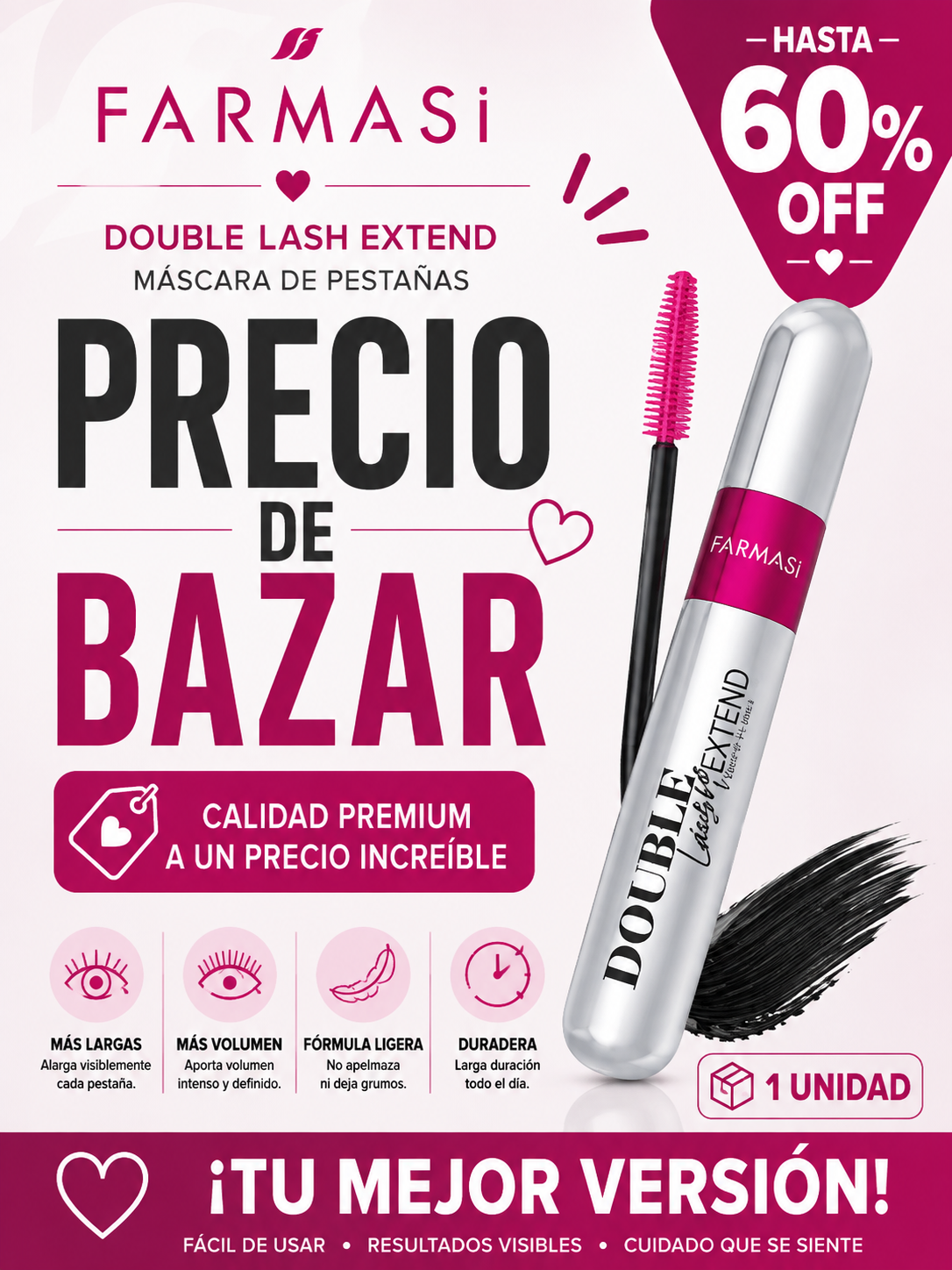 Farmasi Double Lash Extend Mascara – Bazaar Sale Edition (Up to 60% OFF)