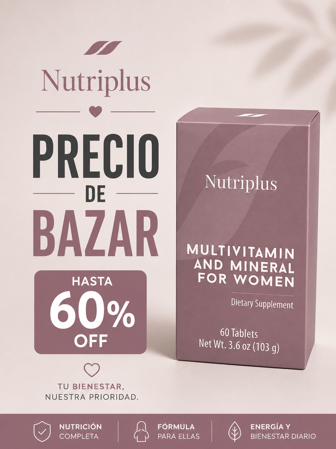Nutriplus Multivitamin and Mineral for Women – Bazaar Sale Edition (Up to 60% OFF)