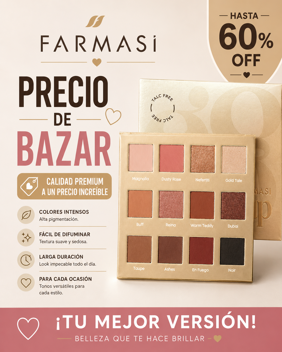 Farmasi Eyeshadow Palette – Bazaar Sale Edition (Up to 60% OFF)