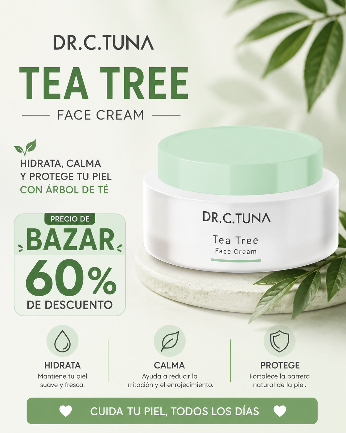 Dr. C. Tuna Tea Tree Face Cream – Bazaar Sale Edition (Up to 60% OFF)