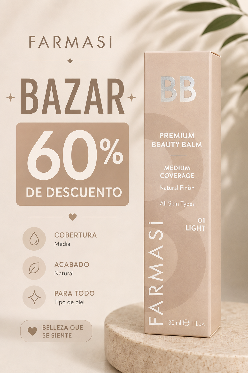 Farmasi BB Premium Beauty Balm (01 Light) – Bazaar Sale Edition (Up to 60% OFF)