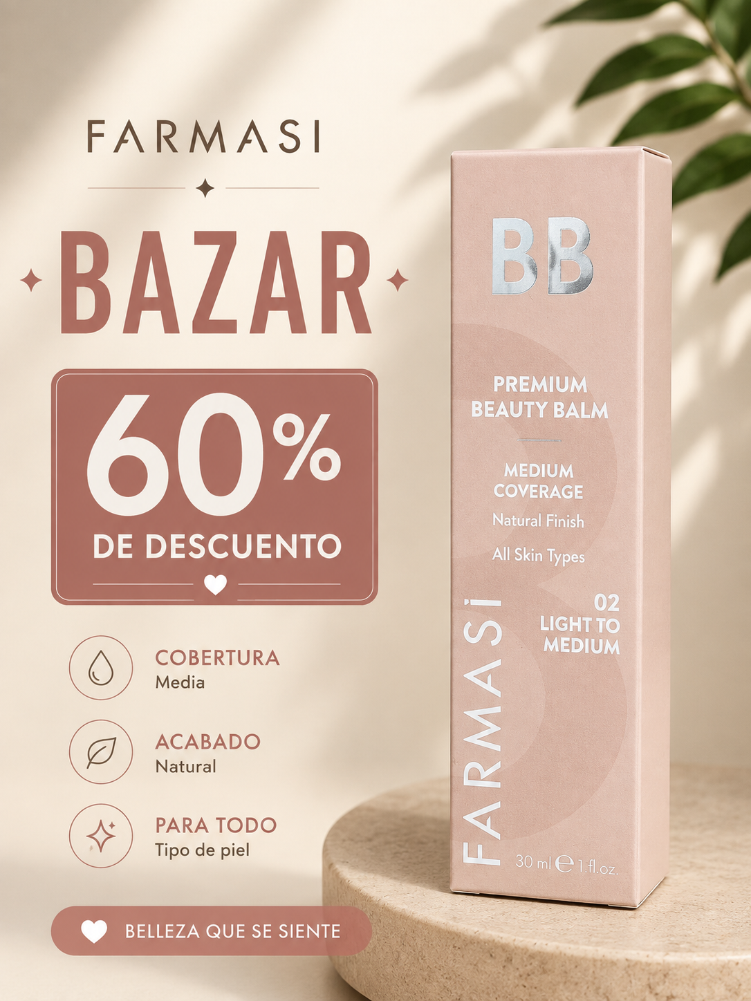 Farmasi BB Premium Beauty Balm (02 Light to Medium) – Bazaar Sale Edition (Up to 60% OFF)