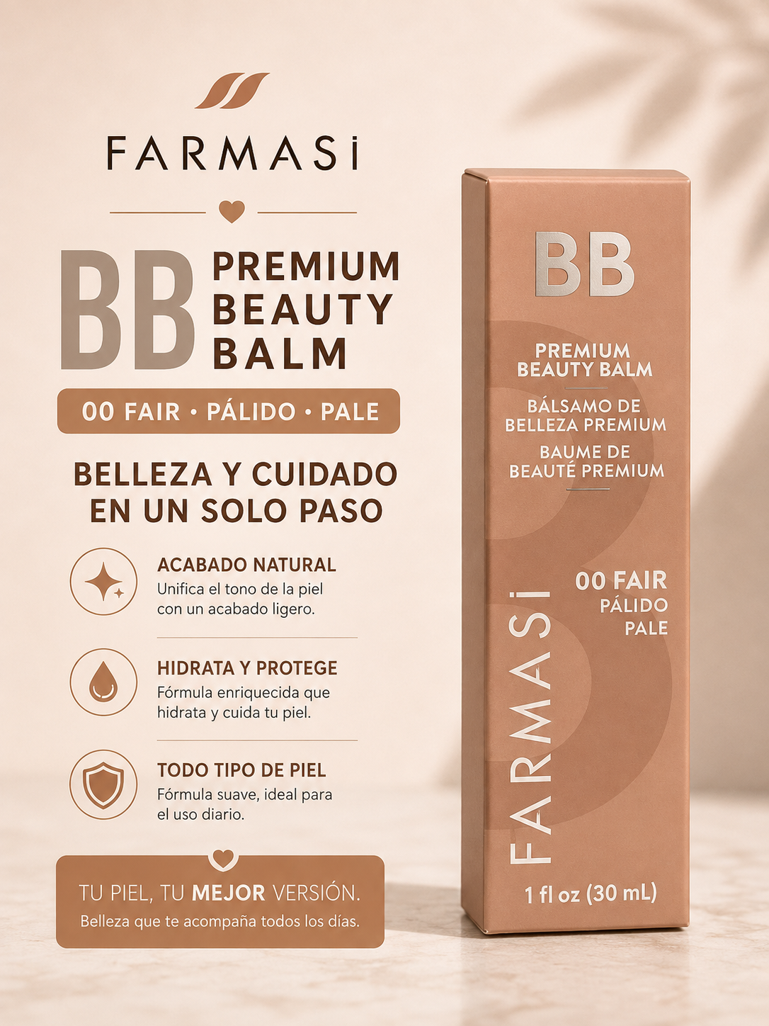 Farmasi BB Premium Beauty Balm (00 Fair / Pálido / Pale) – Bazaar Sale Edition (Up to 60% OFF)