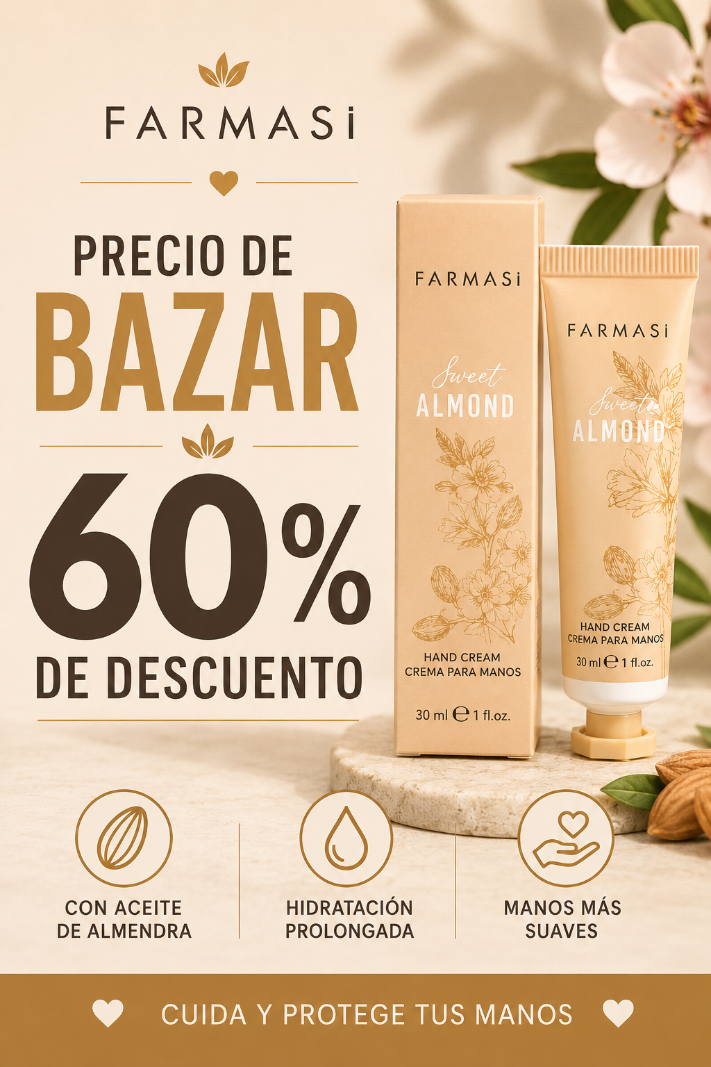 Farmasi Shea & Almond Hand Cream – Bazaar Sale Edition (Up to 60% OFF)