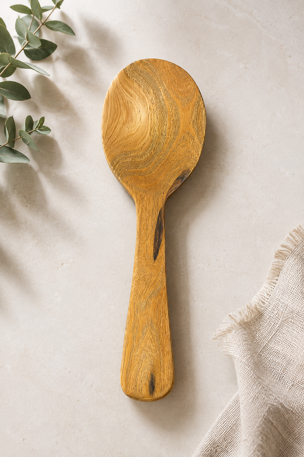 Dominican Guayacán Wood Rice Paddle / Serving Spoon