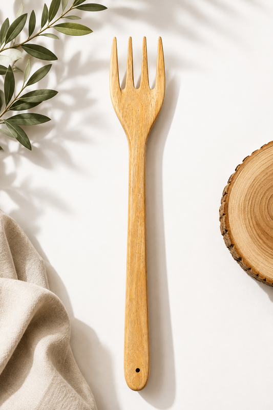 Dominican Guayacán Wood Long Serving Fork