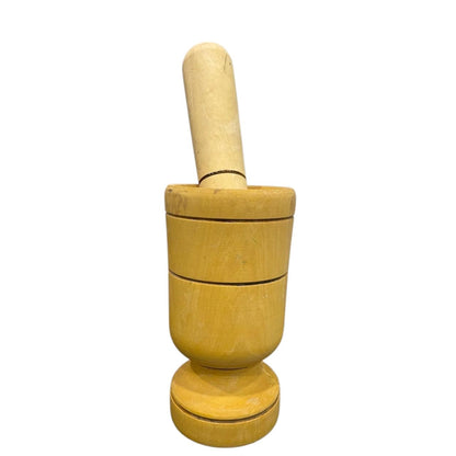 Pilón de madera dominicano, 5,5 pulgadas de alto