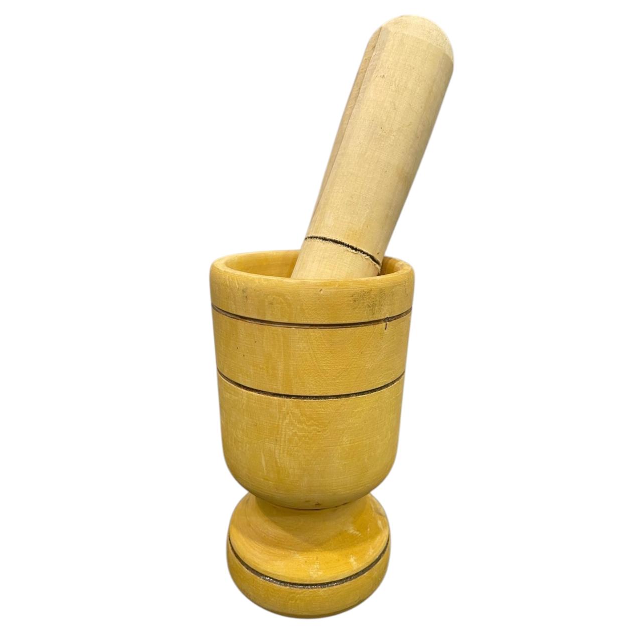 Dominican Wooden Pilon, 6 Inches Tall