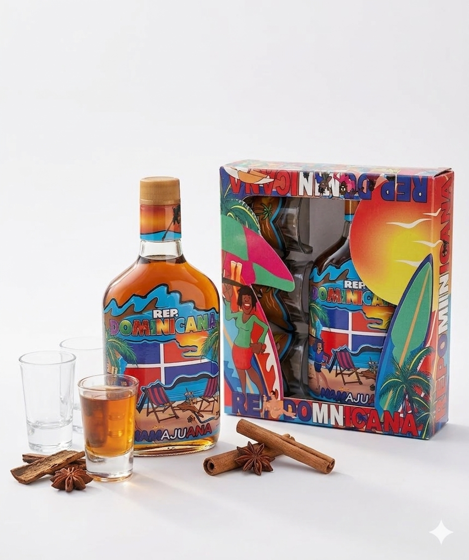 Dominican Republic Sunset Gift Box – DIY Mamajuana Kit & Shot Glasses
