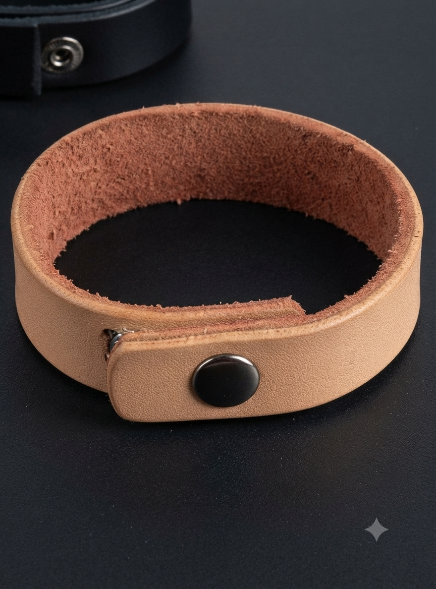 Classic Minimalist Leather Bracelet - Made in Dominican Republic