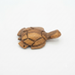 Dominican Guayacán Wood Hand-Carved Sea Turtle Figurine