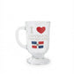 "I Love República Dominicana" Clear Glass Mini Mug (Espresso / Shot Size)