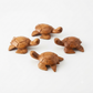 Dominican Guayacán Wood Hand-Carved Sea Turtle Figurine