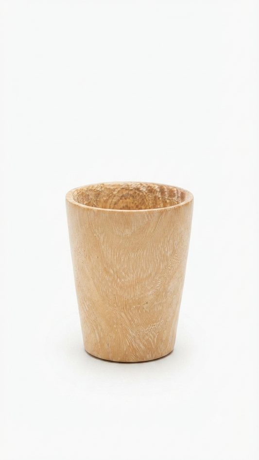 Handcrafted Dominican Guacán Wood Cups Set (4-Pack)