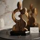 Handcrafted Guayacán Wood Abstract Family Figurine