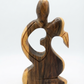 Handcrafted Guayacán Wood Abstract Family Figurine