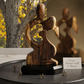 Handcrafted Guayacán Wood Abstract Family Figurine