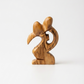 Handcrafted Guayacán Wood Abstract Bird Figurine