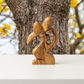 Handcrafted Guayacán Wood Abstract Bird Figurine