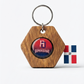 Handcrafted Dominican Republic Hexagon Guayacán Wood Keychain