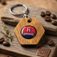 Handcrafted Dominican Republic Hexagon Guayacán Wood Keychain