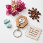 Handcrafted Hexagon Dominican Republic Guayacán Wood Keychain