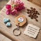 Handcrafted Hexagon Dominican Republic Guayacán Wood Keychain
