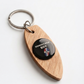 Handcrafted "Dominicana Soy" Teardrop Guayacán Wood Keychain