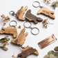 Handcrafted Dominican Republic Map Guayacán Wood Keychain