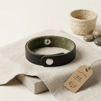 Classic Minimalist Leather Bracelet - Made in Dominican Republic