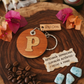 Handcrafted Monogram Initial "P" Guayacán Wood Keychain
