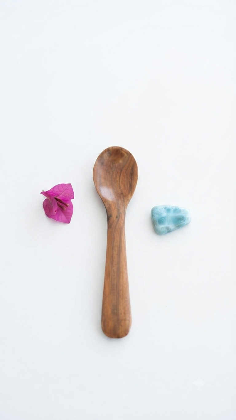 Handcrafted Artisan Guayacán Wood Tasting Spoon