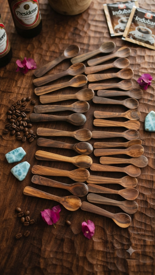 Handcrafted Artisan Guayacán Wood Tasting Spoon