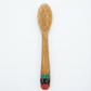 Handcrafted Set of 5 Hand-Painted Multi-Color Band Guayacán Wood Spoons