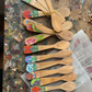 Handcrafted Collector's Set of 14 Assorted Hand-Painted Guayacán Wood Spoons ("Edición Limitada")