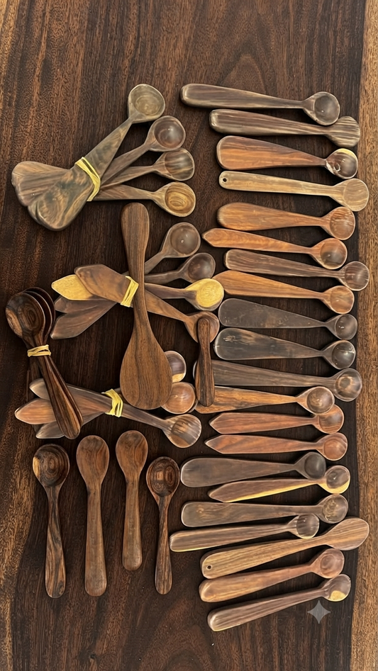 Dominican Guayacán Wood Spoon Set (Bundle)