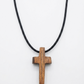 Dominican Guayacán Wood Cross Pendant Necklace