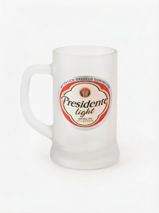 "Presidente Light" Frosted Glass Mini Mug (Espresso / Shot Size)