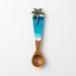 Handcrafted Hand-Painted Tropical Beach and Palm Tree Guayacán Wood Spoon