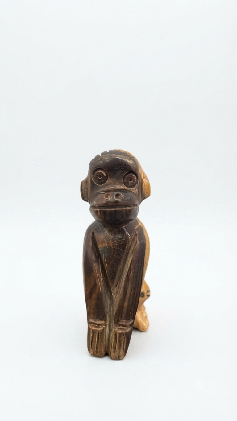 Handcrafted Guayacán Wood Animal Figurine