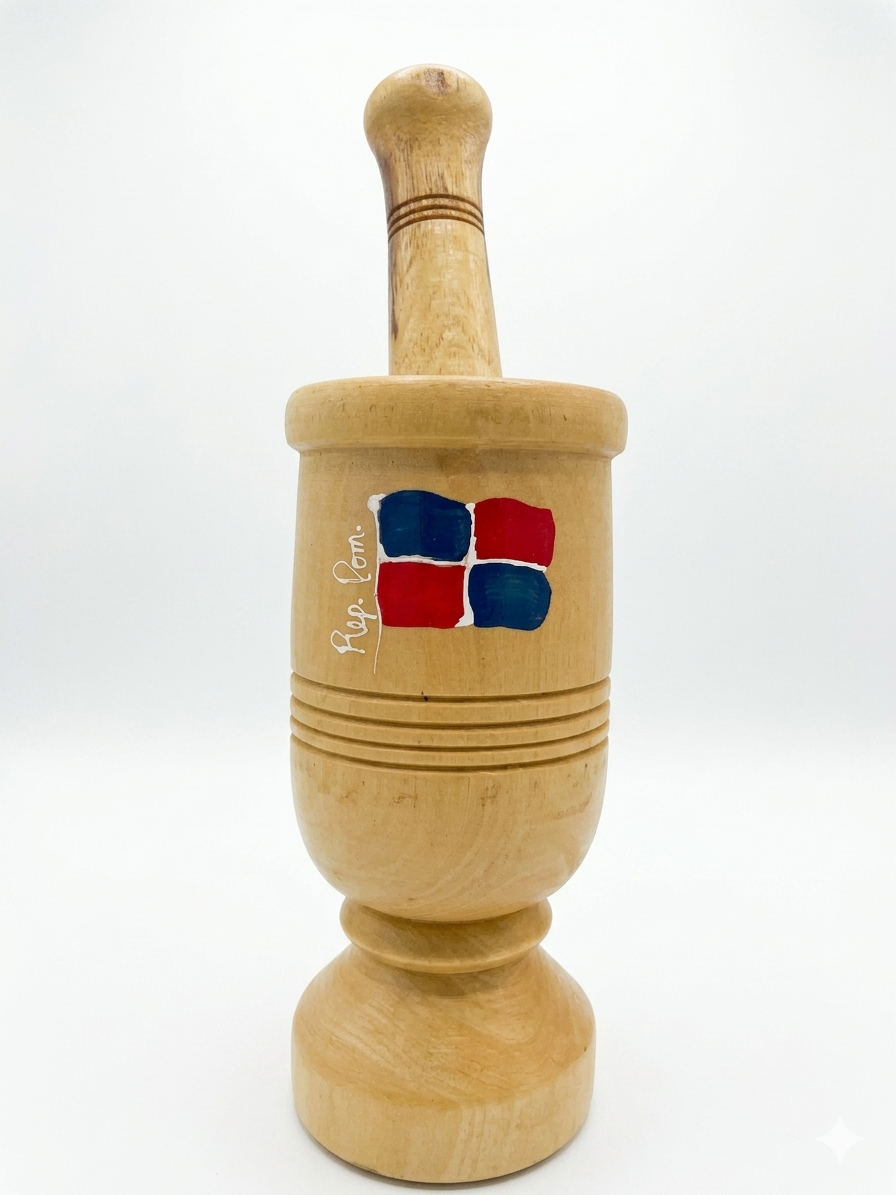 Artisanal Wooden Mortar - Dominican Heritage