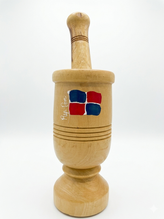 Artisanal Wooden Mortar - Dominican Heritage