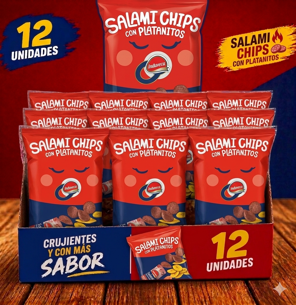 Wholesale Salami Chips con Platanitos Induveca (12-Pack)