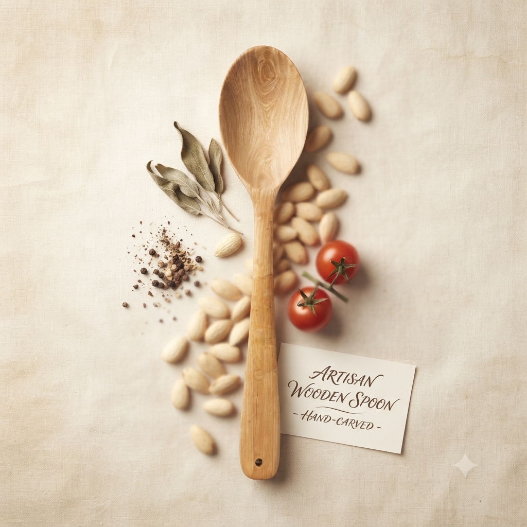 Dominican Guayacán Wood Long Serving Spoon