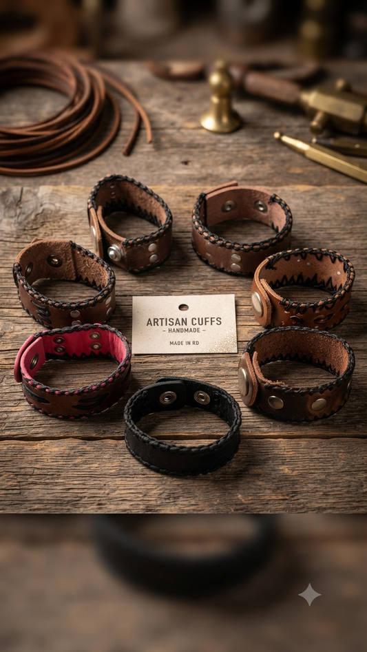 Complete Collection: Artisanal Leather Bracelets (Made in RD)