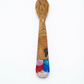Handcrafted Set of 4 Hand-Painted Scalloped Pattern Guayacán Wood Spoons