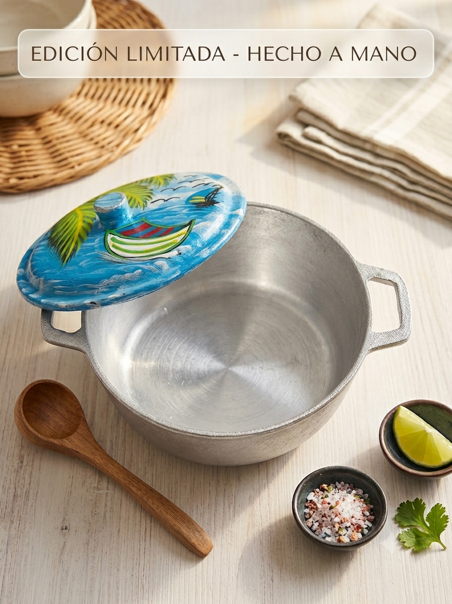 Hand-Painted Caribbean "Carderito": A Unique Artisan Keepsake
